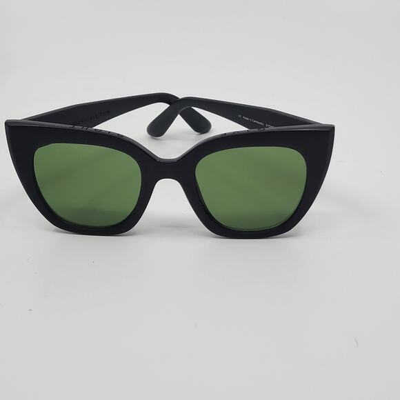 Toms Traveller Sydney Cat Eye  Sunglasses Black/Green 50-23-148 - Picture 1 of 11